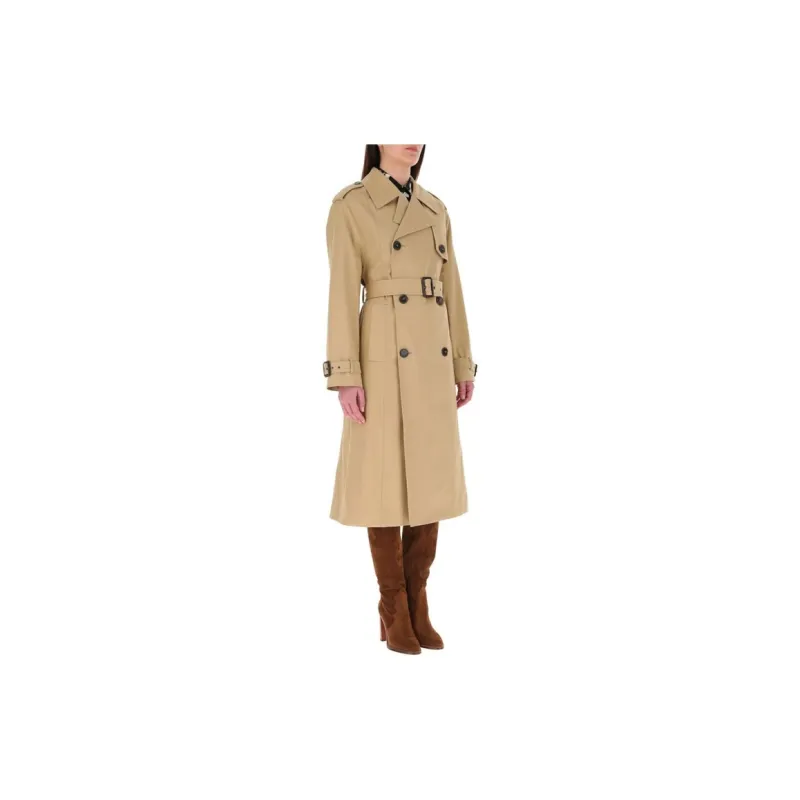 SAINT LAURENT Trench Coats Women's Beige-3