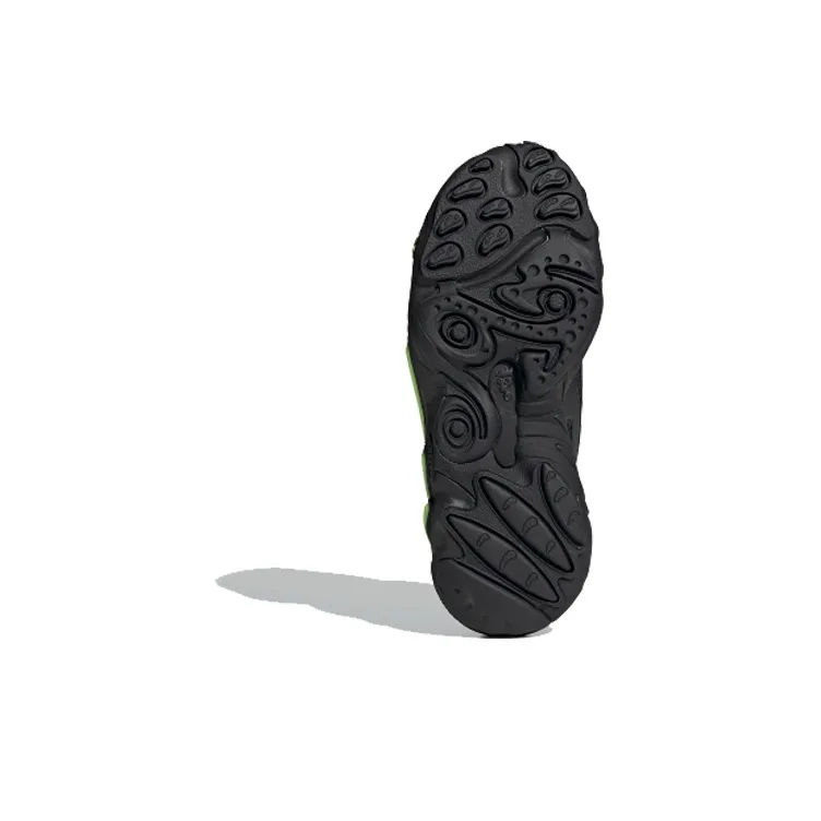 Adidas Originals Fyw 98 Shock Absorbers Low Top Kids Lifestyle Shoes Black Green Teenagers-4