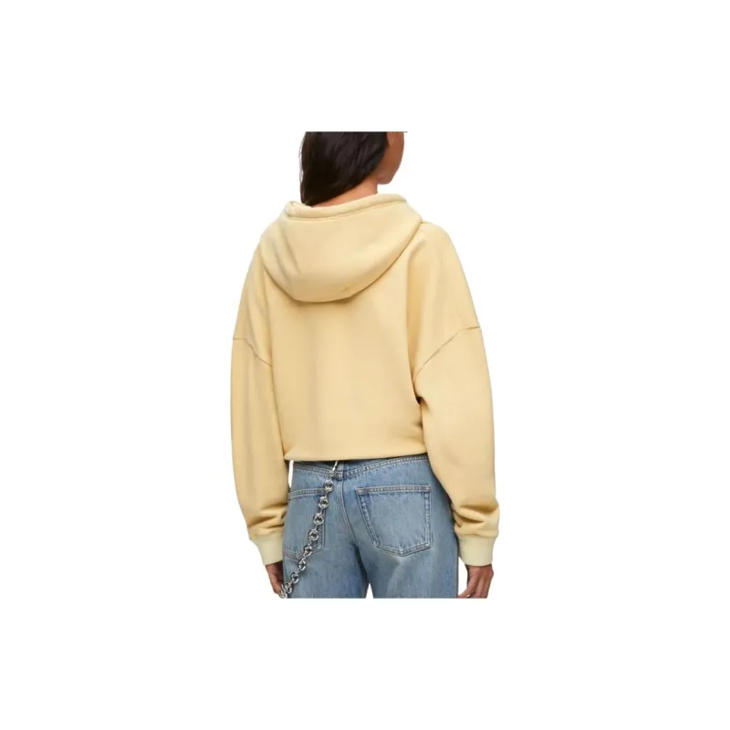 LOEWE Draped Hoodie Light Grey-11