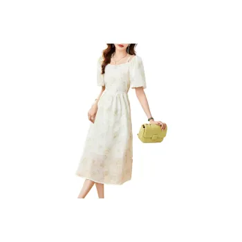 TERRE BLEUE SS24 Short Sleeved Dresses Women's Yellow