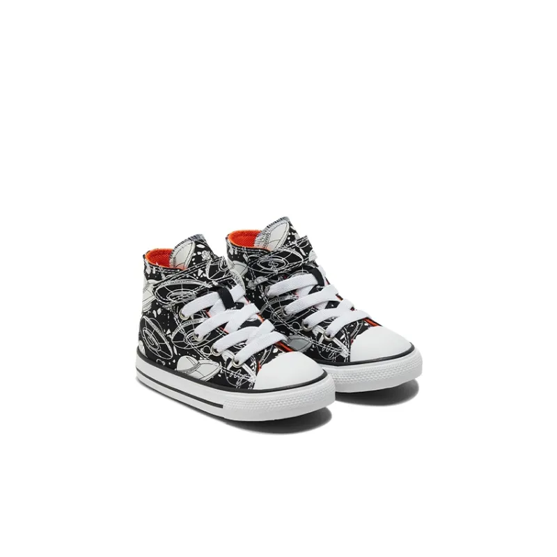 Converse Chuck Taylor All Star Anti Slip Wear Resistant High Top Toddler Shoes Black White Infant And Toddler-2