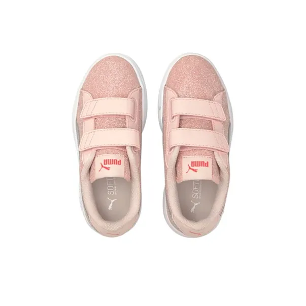 PUMA Smash Series V2 Glitz Glam Low-Top Kids' Skateboarding Shoes Pink Children Aged 3-7 Years Old-2