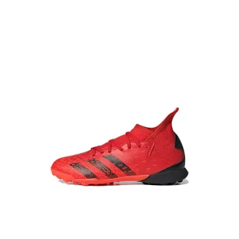 Adidas Predator Freak .3 Turf K Round Tip Lace Up Abrasion Resistant Mid Top Kids' Soccer Shoes China Red Kids'
