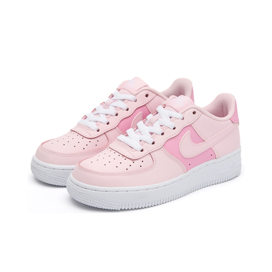 air force 1 trainers pink foam white metallic platinum