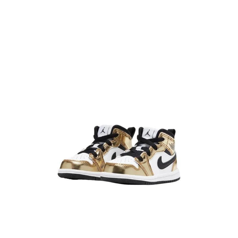 Jordan 1 Mid Metallic Gold Black White TD-2