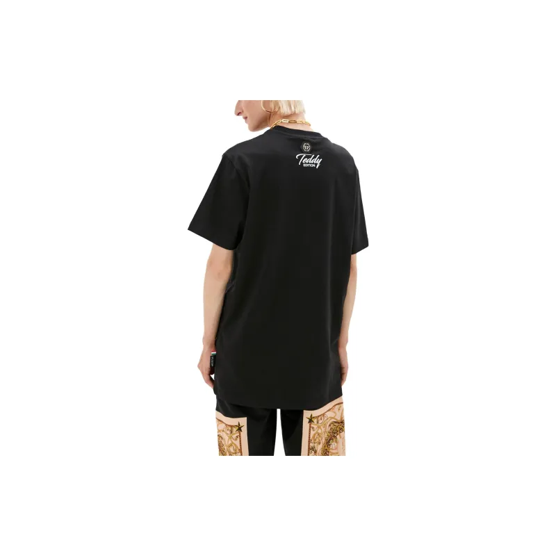 PHILIPP PLEIN Drop Shoulder Sleeve T Shirt Women's Black-2
