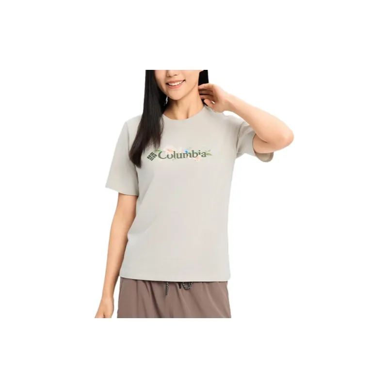 Columbia Regular T Shirt Women's Light Khaki-2