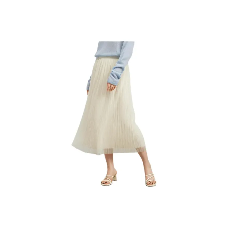 TKY SHOP Casual Long Skirt Women's White-1