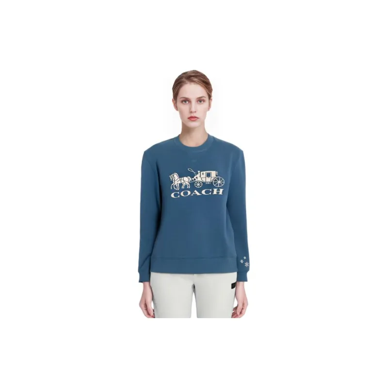 COACH Sweatshirts Women's Blue-4