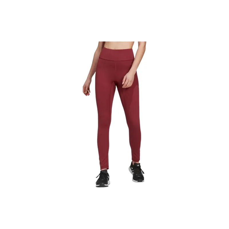 Adidas Yoga Essentials High-Waisted Leggings Athletic Trousers Women's Dark Shadow Red-1