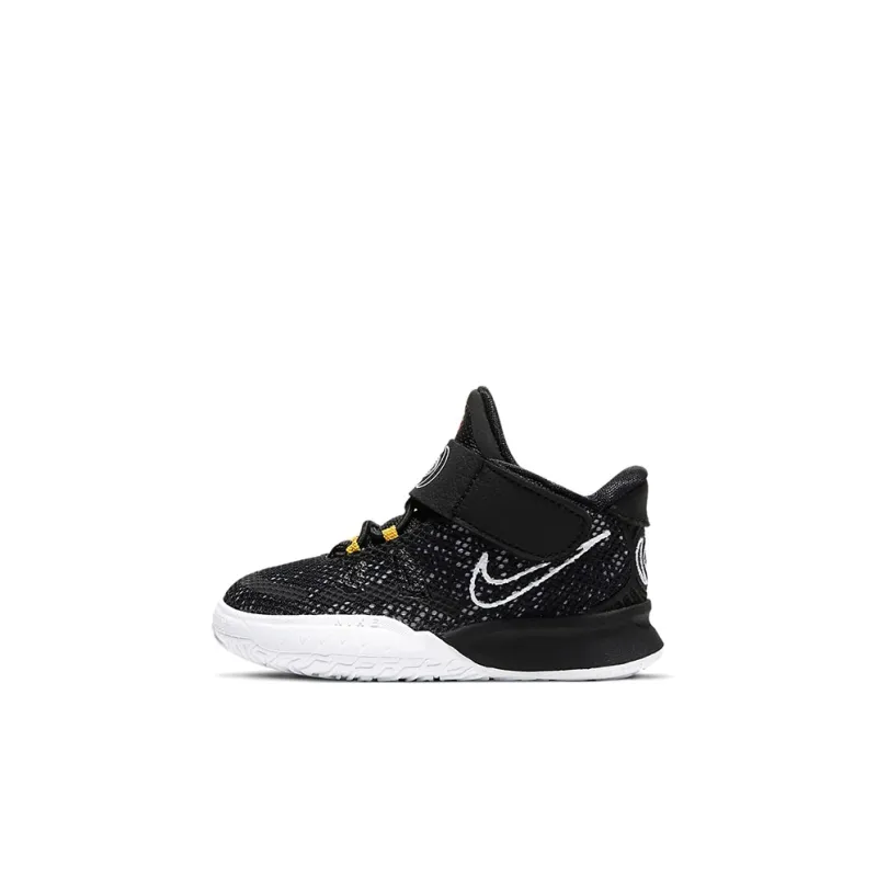 Nike Kyrie 7 Mid Top Basketball Shoes Black White Infant And Toddler-0