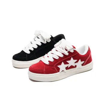 Z.SUO Height Increasing Coverage Low Top Skateboard Shoes Unisex Red Box Included