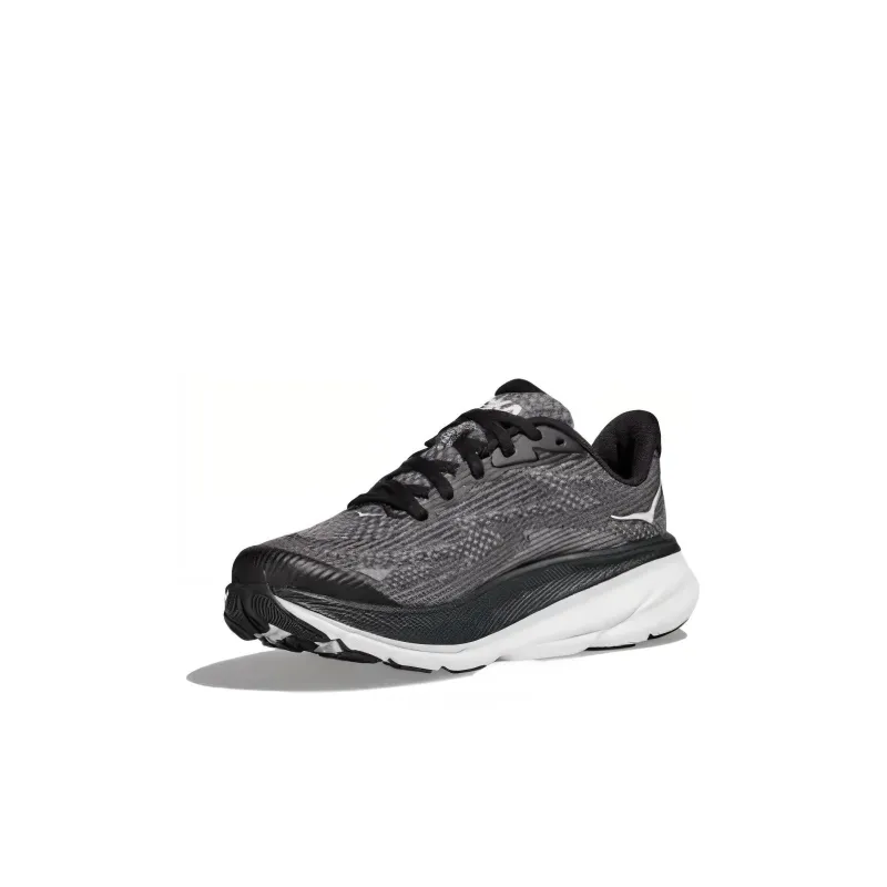 HOKA ONE ONE Clifton 9 Anti Slip Wear Resistant Low Top Kids' Running Shoes Black Gray Kids'-1