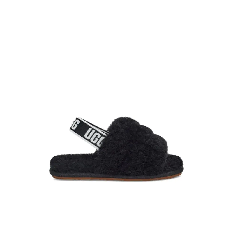UGG Fluff Yeah Slide Black Toddler-1