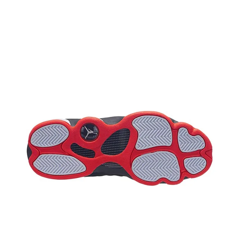 Jordan Jumpman Team II Slip Resistant Shock Absorbers Mid Top Children's Basketball Shoes Black White Teenagers-2