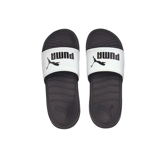 PUMA Popcat Kids' Slippers White Black Teenagers-2