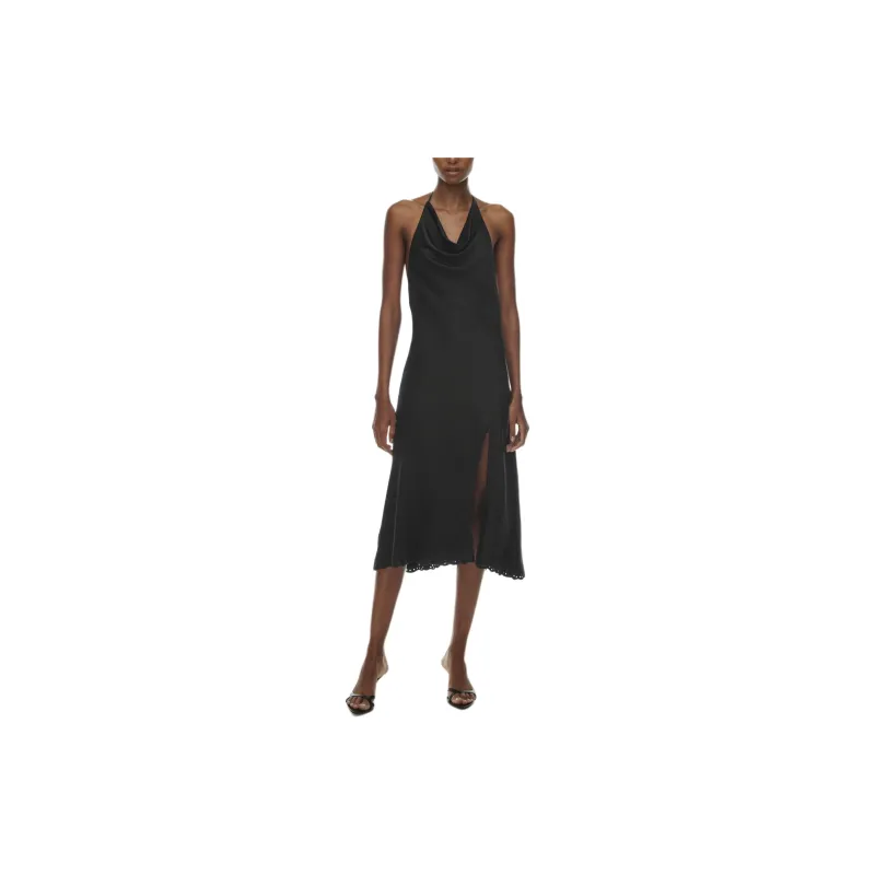 ARITZIA Ten Nines Satin Dress Sleeveless Dress Women's Black-2