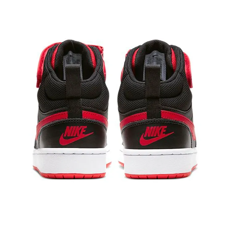 Nike Court Borough Mid 2 Black University Red GS-4