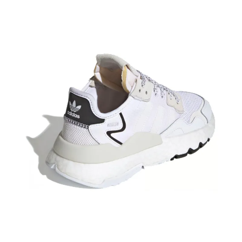 Adidas Originals Nite Jogger Low Top Sports Casual Shoes White Brown Teenagers-2