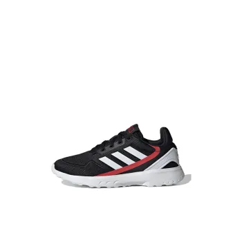 Adidas Neo Nebula Ted K Fashion Patchwork Breathable Low Top Kids' Running Shoes Black Red White Kids'