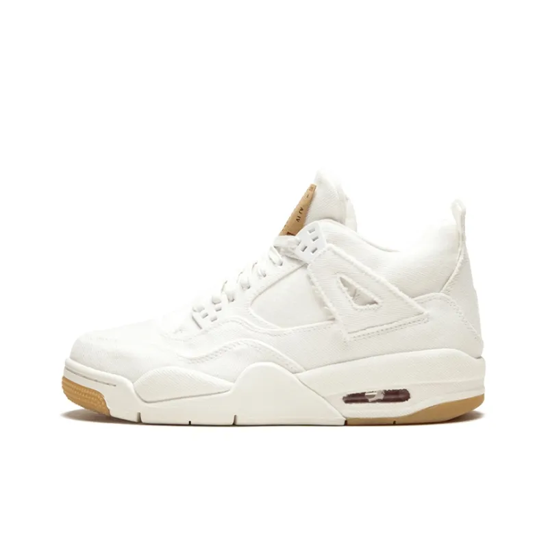 Jordan 4 Retro Levi's White GS Levi's Tag-0