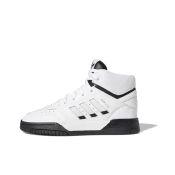 Adidas Originals Drop Step Series J High Top Skateboard Shoes White Black Teenagers