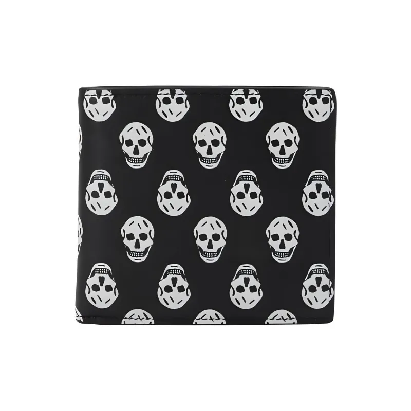 Alexander McQueen Calfskin Wallet Men's Black-0