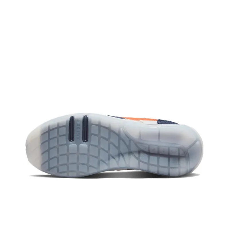 Nike Air Max Motif Cushioning, Slip Resistant, And Abrasion Resistant Low Top Kids' Running Shoes Blue Orange Teenagers-4
