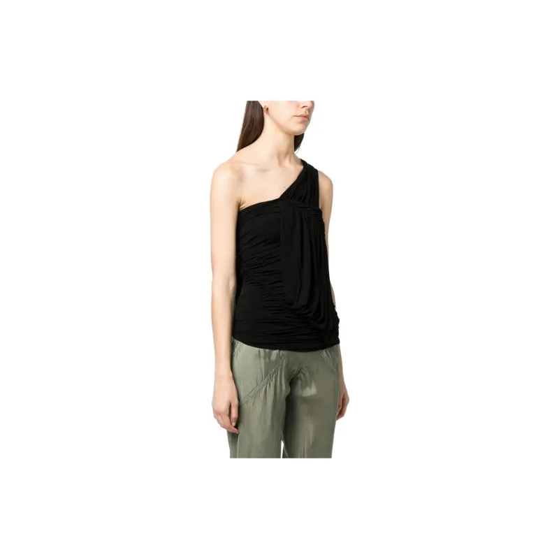 RICK OWENS Edfu Draped One Shoulder Sleeveless Blouse-1