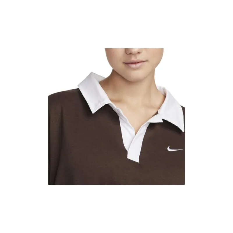 Nike Sportswear Essential Polo Shirt Women's Dark Brown-4