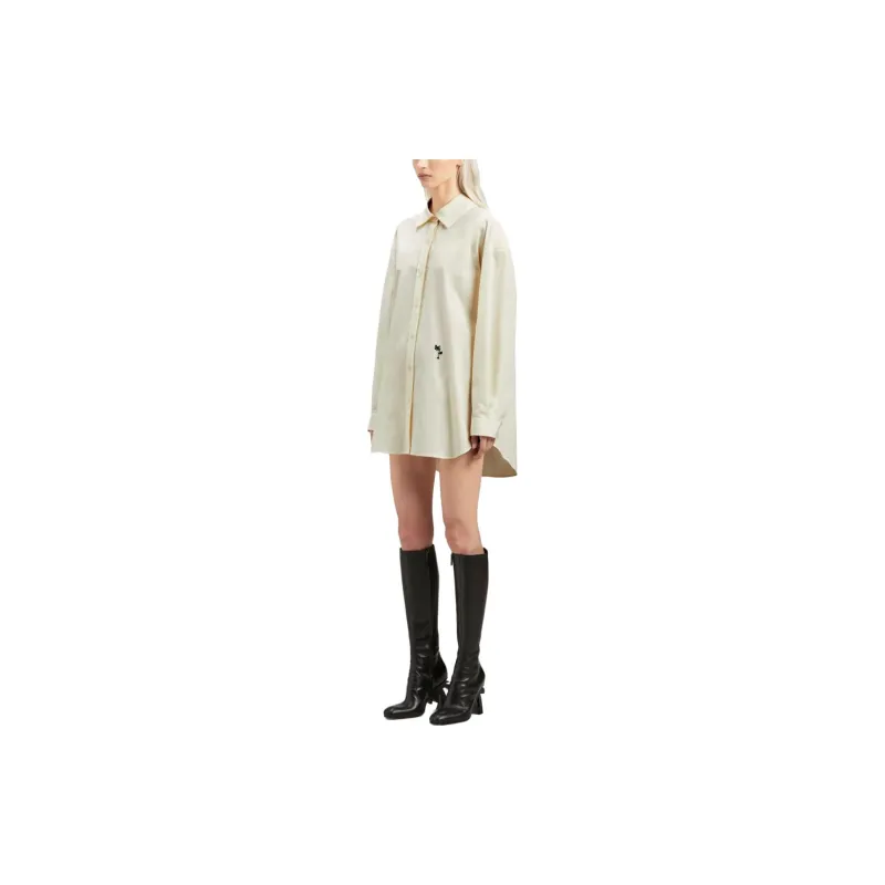 PALM ANGELS Palm Embroidered Long Sleeved Shirt-4