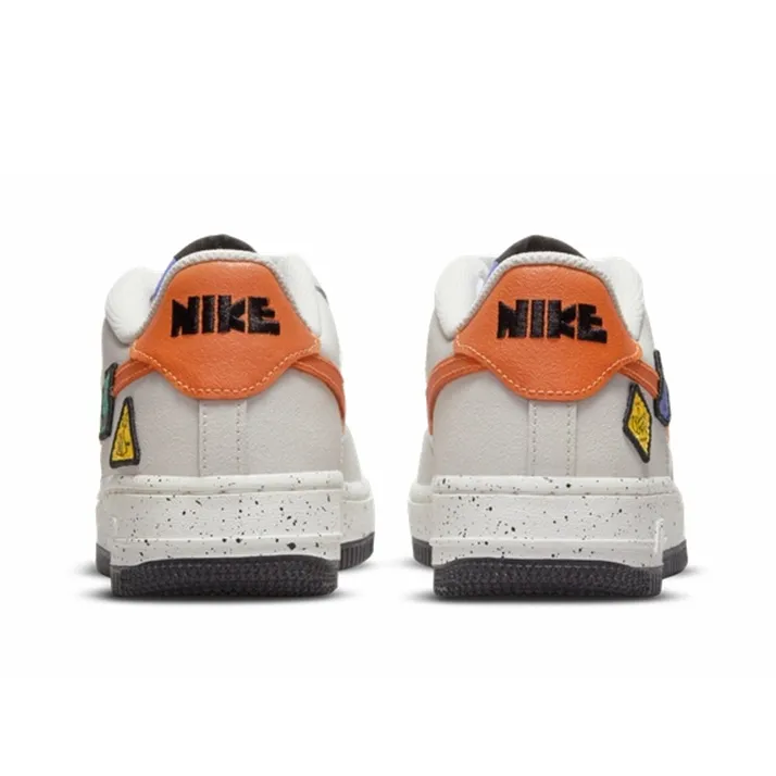 Nike Air Force 1 Low Light Bone Sail Starfish Orange GS-4