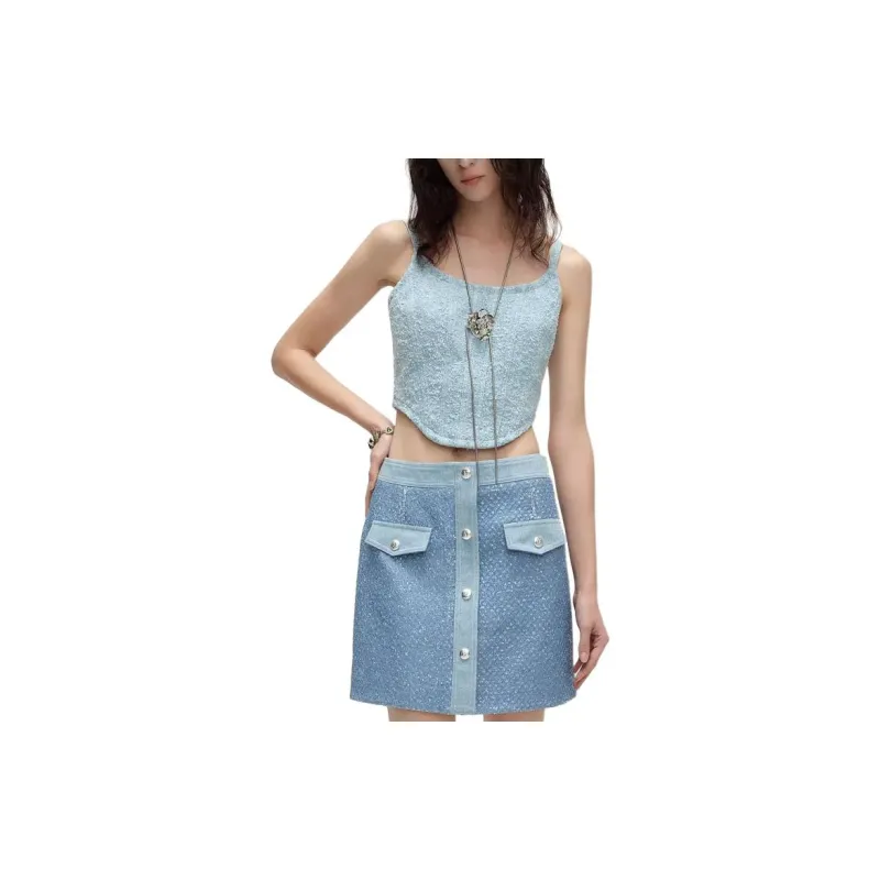KARL LAGERFELD SS24 Camisole Women's Blue-2