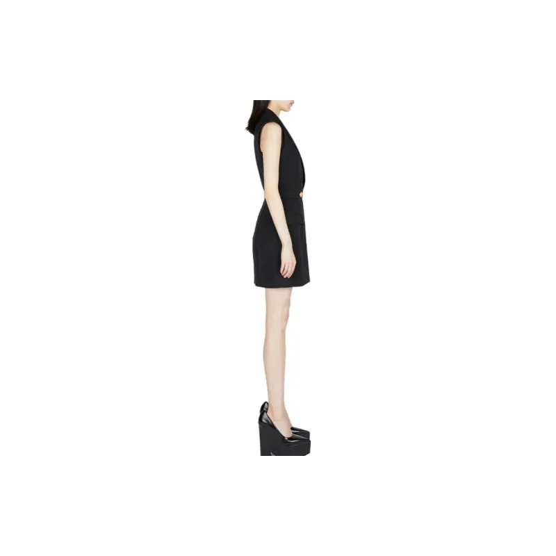 BALMAIN Sleeveless Dress Women's Black-5