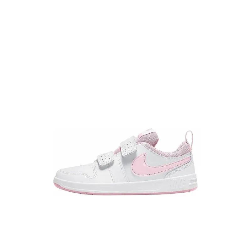 Nike Pico 5 Slip-Resistant Cushioning Wear-Resistant Low-Top Skateboard Shoes White Pink Children Aged 3-7 Years Old-0