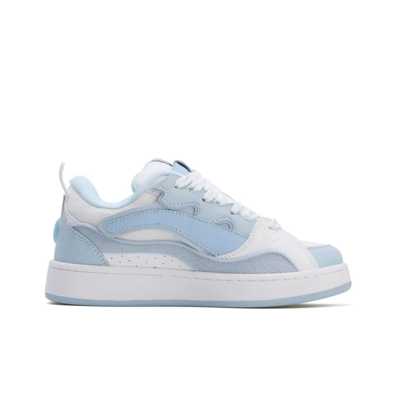 GLO BULL Skateboard Shoes Unisex Low Top White Light Blue-1