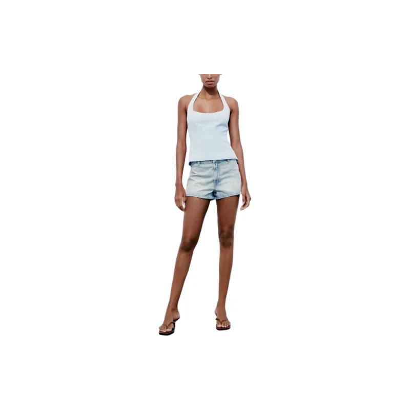 ZARA T-Shirt Women's Light Blue-2