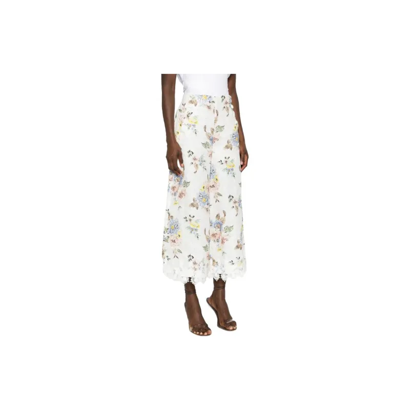 Zimmermann Applique Floral-print Culottes-4