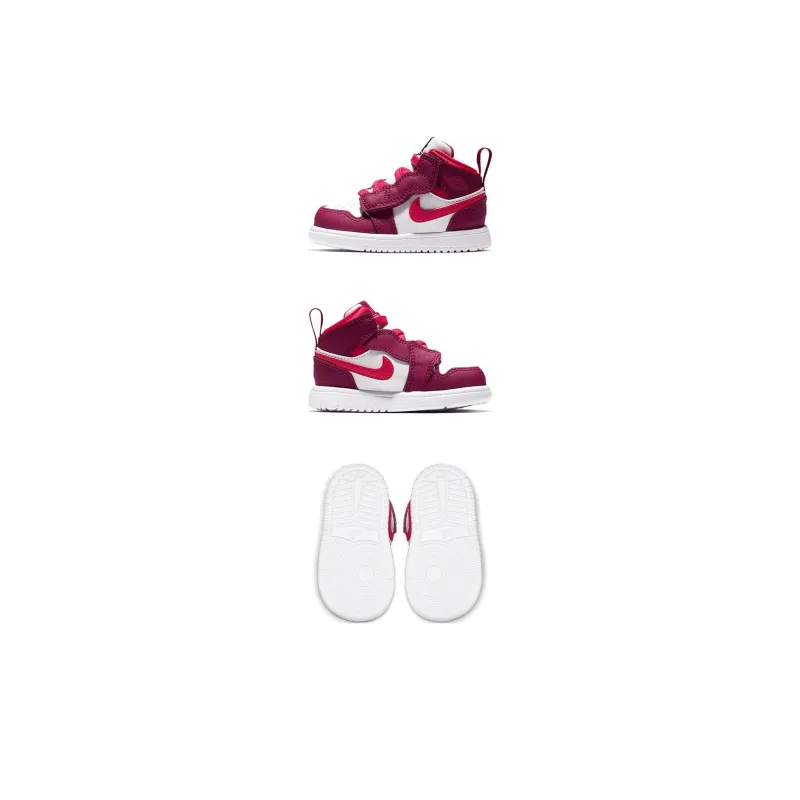 Jordan Air Jordan 1 Mid Alt High Top Toddler Shoes Rose Red Infant And Toddler-3