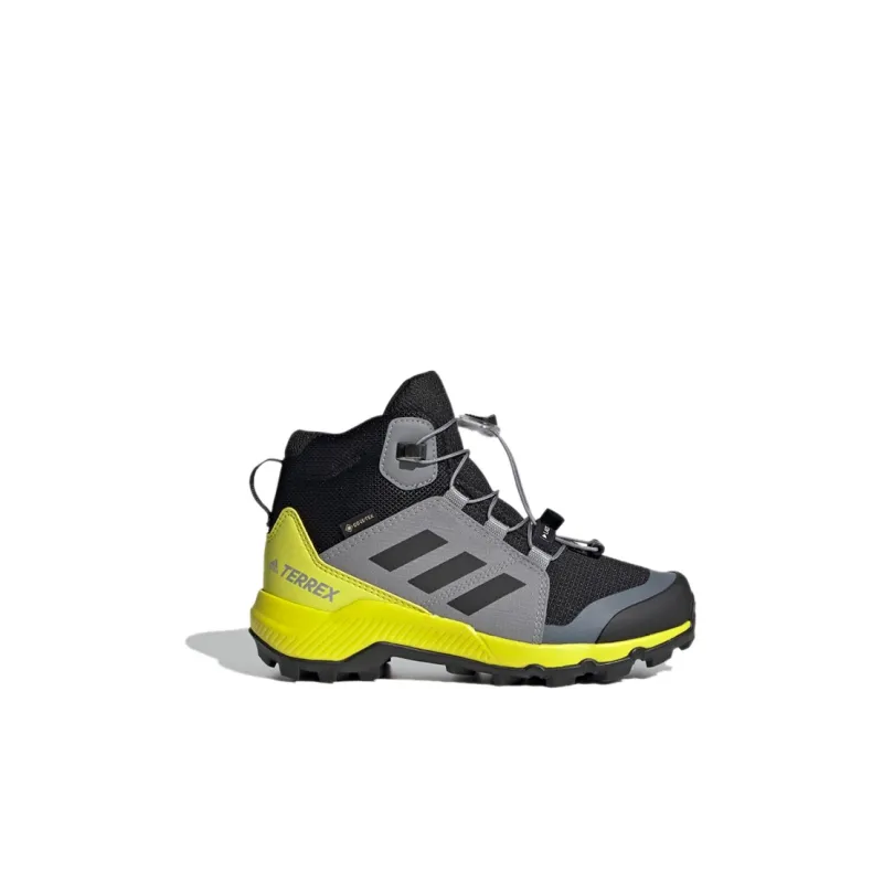 Adidas Terrex Mid GTX Hiking K Wear Resistant High Top Kids' Outdoor Shoes Black Gray Color Kids'-1