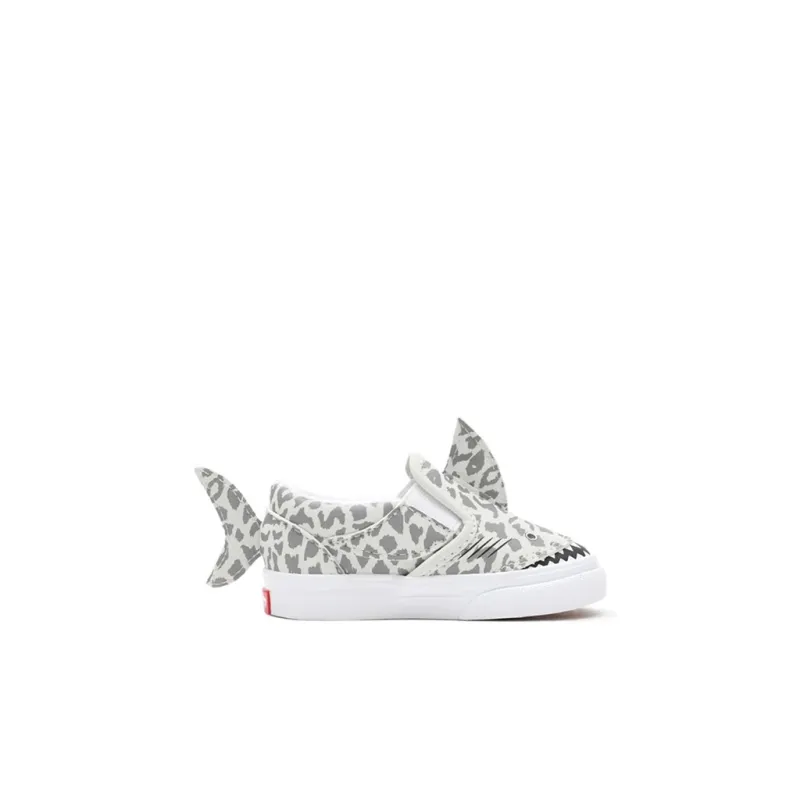 Vans Slip on Series Low Top Skateboard Shoes Gray White Infant And Toddler-1