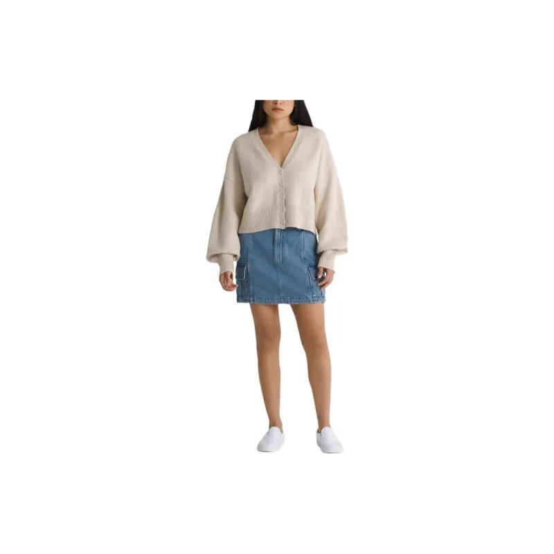 Vans Bailey Cardigan Sweater Knitwear Women's Oat-1