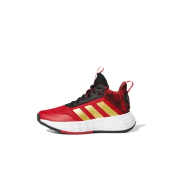 Adidas OwnTheGame 2.0 Anti Slip Wear Resistant Mid Top Children's Basketball Shoes Red Kids'