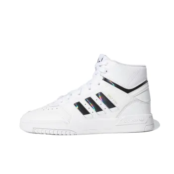 Adidas Originals Drop Step Series J High Top Skateboard Shoes White Teenagers