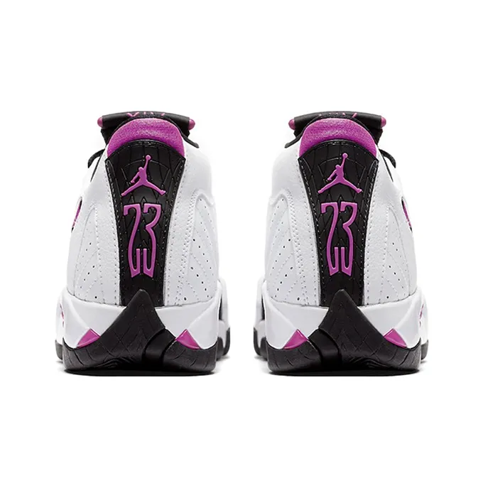 Jordan 14 Retro Fuchsia Flash Black Toe GS-4