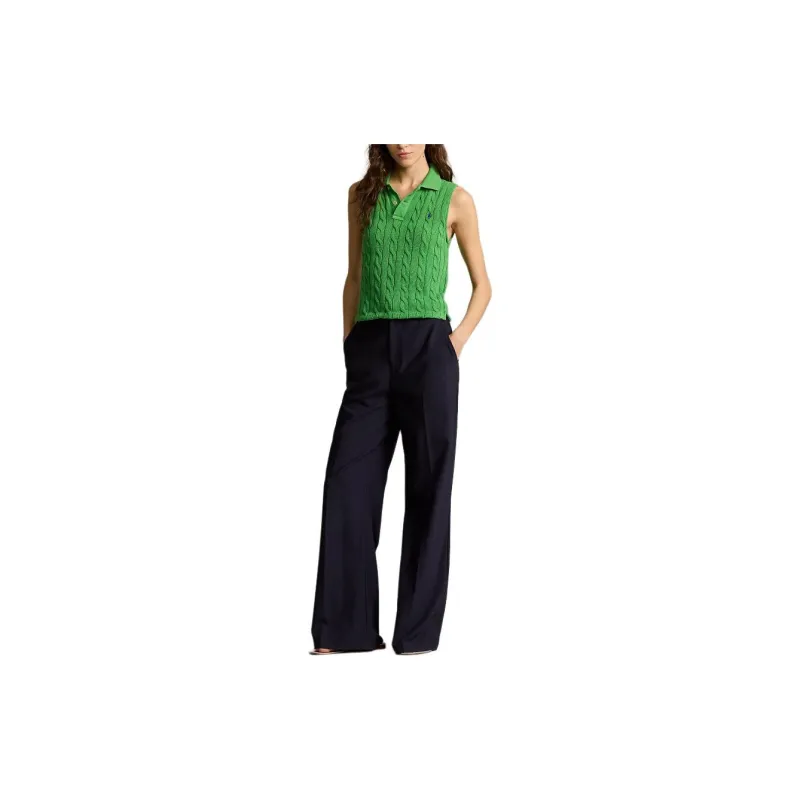 Polo Ralph Lauren Cable-knit Cotton Polo Top-1