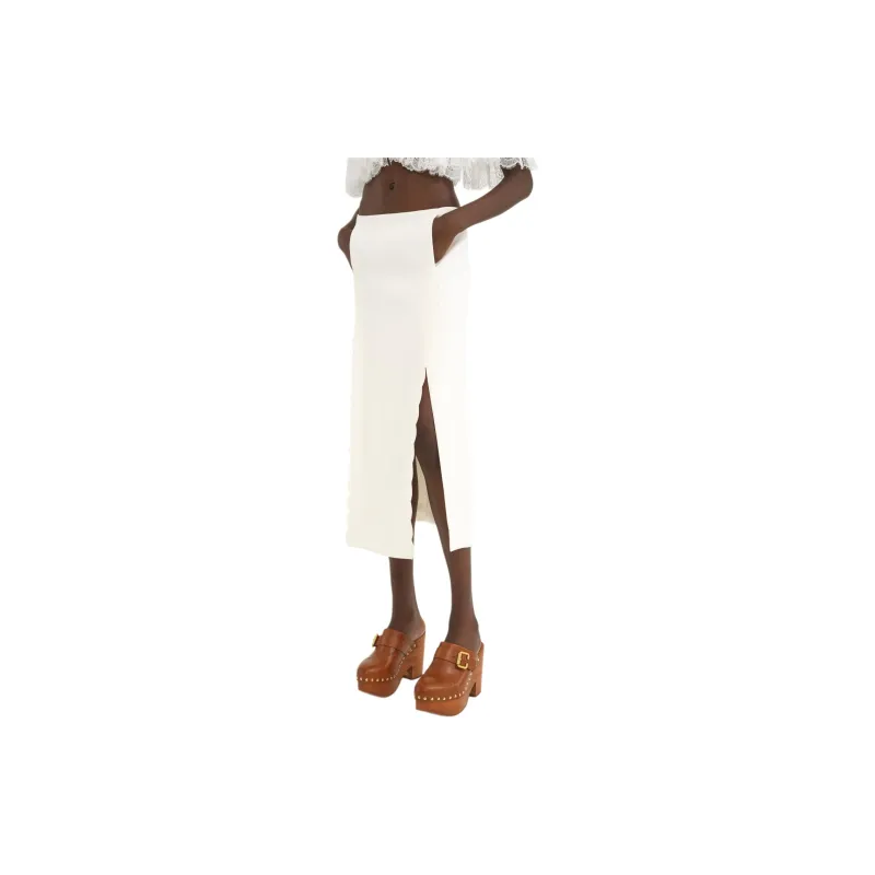 Chloe Casual Long Skirts Women's Milk White-3