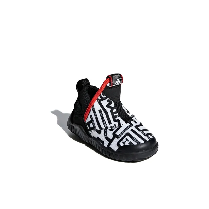 Adidas Rapida Slip Resistant Low Top Toddler Shoes Black White Red Infant And Toddler-2