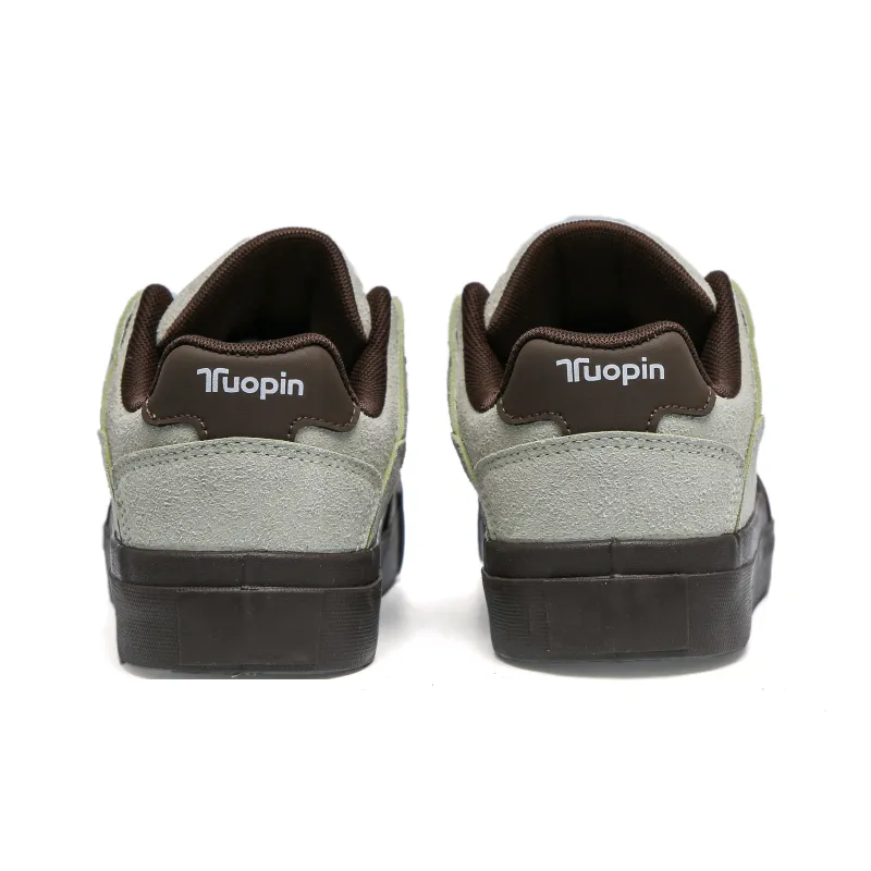 TUOPIN Anti Slip Wear Resistant Low Top Skateboard Shoes Women's Burgundy-14