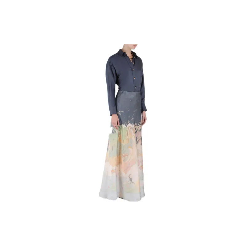 Zimmermann Lyrical Bias Flared Maxi Skirt-4